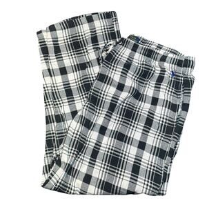 Polo Ralph Lauren Pajama Pants XL Black White Plaid Cotton Lounge Sleepwear